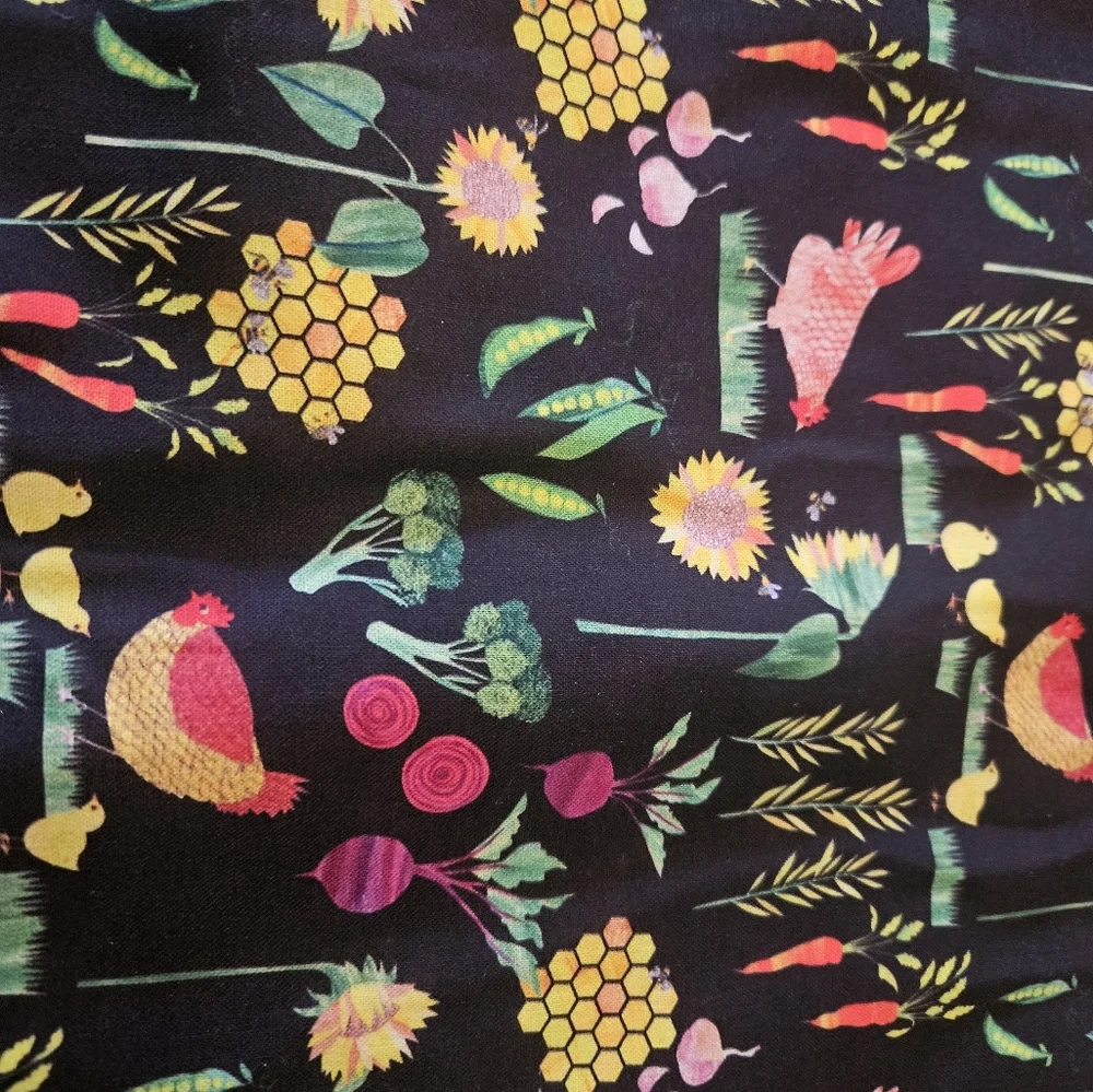 Chicken Pattern Cloth Handnade Place Mats Set of 2 Double-Sided